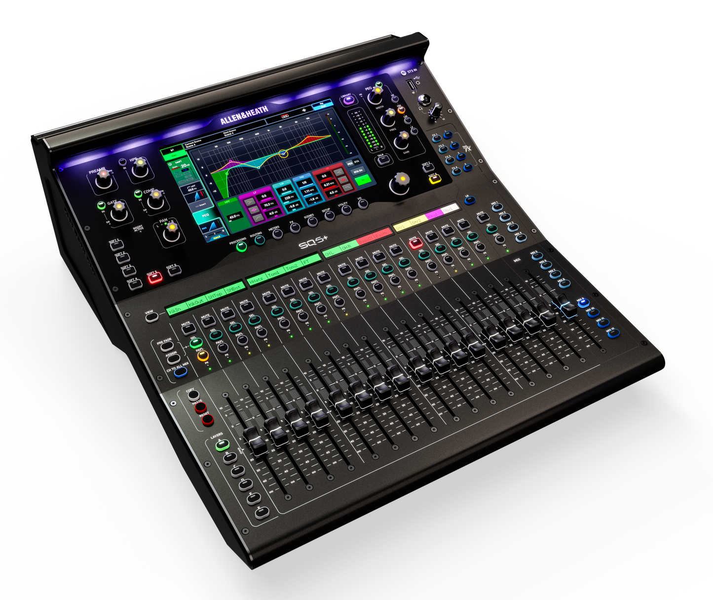 Allen & Heath SQ5+ 48 Channel / 44 Bus / 17 Fader Digital Mixer with RackUltra FX