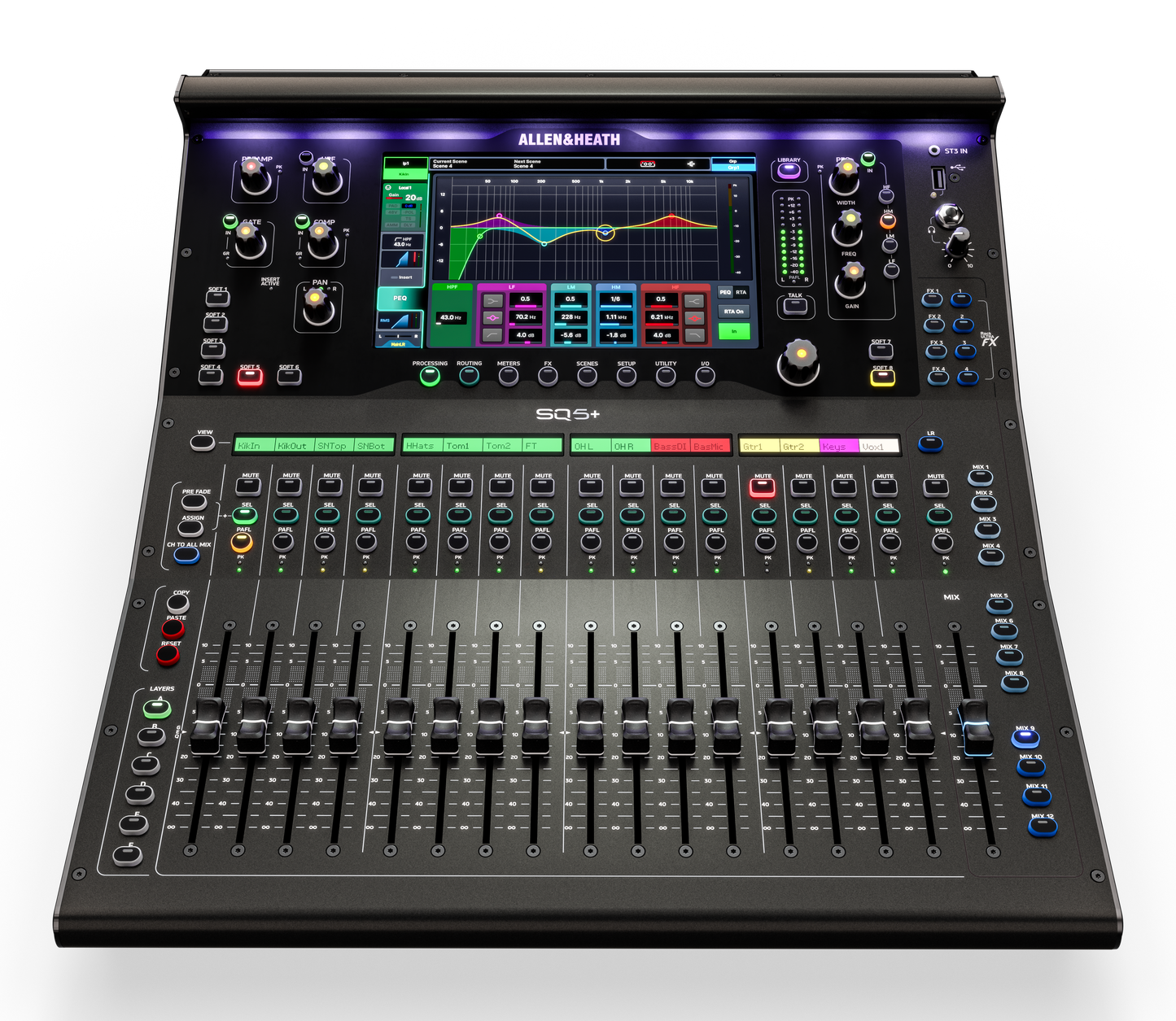 Allen & Heath SQ5+ 48 Channel / 44 Bus / 17 Fader Digital Mixer with RackUltra FX