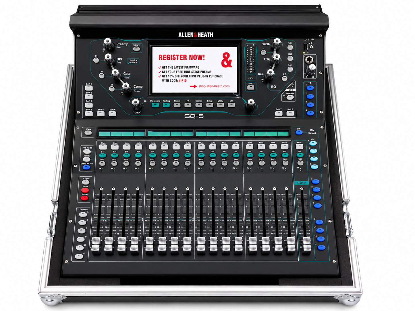 Allen & Heath SQ5, SQ5+, QU5 or Qu5+ mixer flight case