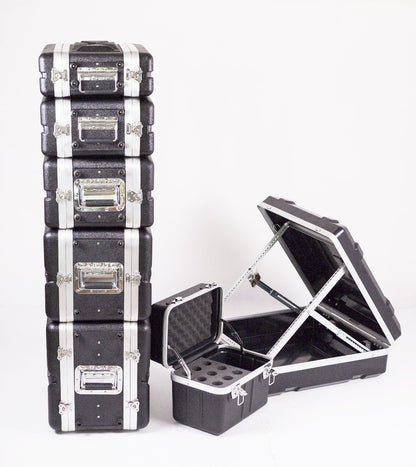 ABS 6RU 19"  shallow / effects case with 2RU draw