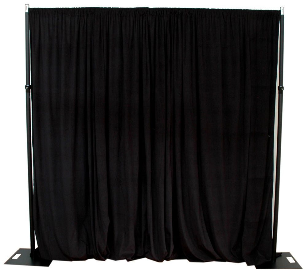 Proction Line Backdrop 2.4m x 2.4m BLACK Pipe and Drape support system Event backdrop - 2.4m ...