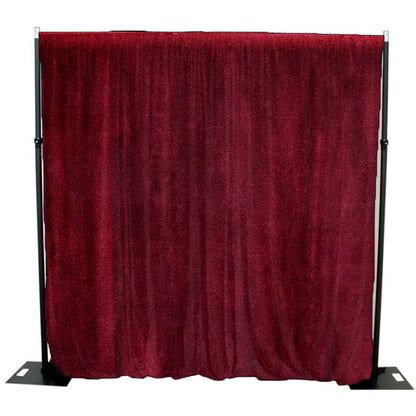 Burgundy/Red 4m drop x 3m width cotton velvet drape 300gsm Fire Retardant