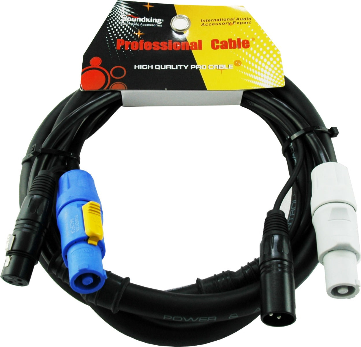 Powercon Neutrik Signal Audio 3pin XLR combo cable 1m