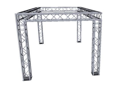 Truss stand - 3.5m high x 6m wide x4m deep four way 290mm box truss