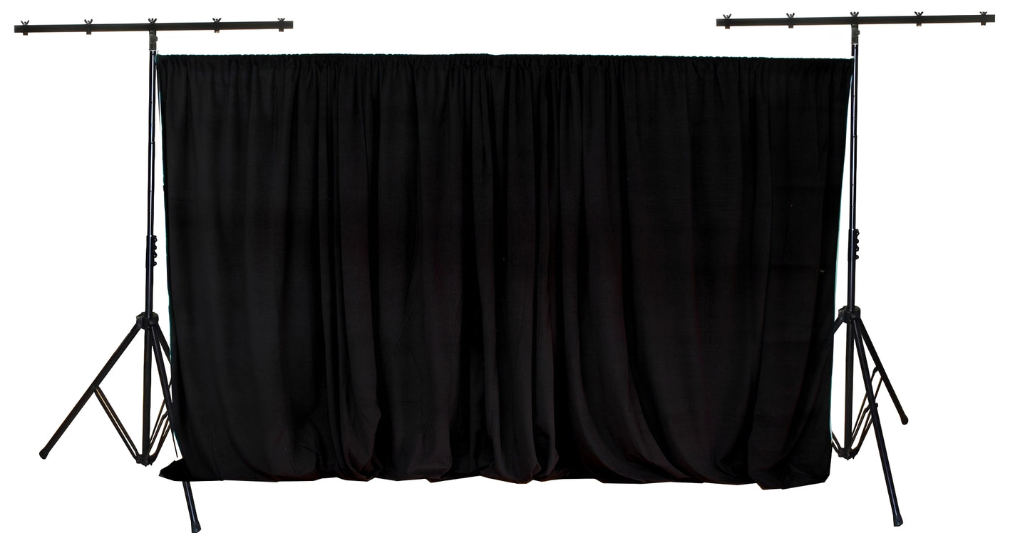 3M MAX HEIGHT TRIPOD LIGHTING STAND AND DRAPE SUPPORT SYSTEM WITH TELESCOPIC CROSS BAR 1.8-3M