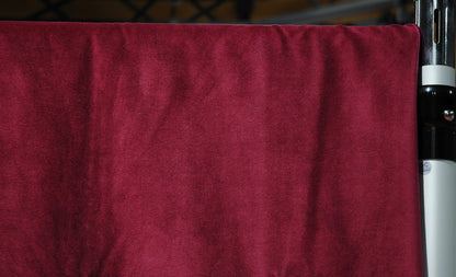 Burgundy/Red 4m drop x 3m width cotton velvet drape 300gsm Fire Retardant