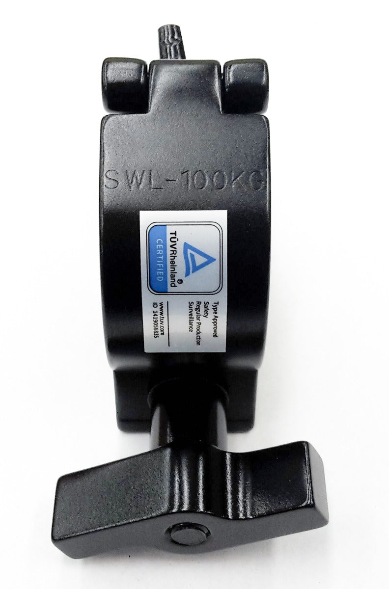 Clamp BLACK - Aluminium coupler suit 50mm truss with wingnut TUV 100kg