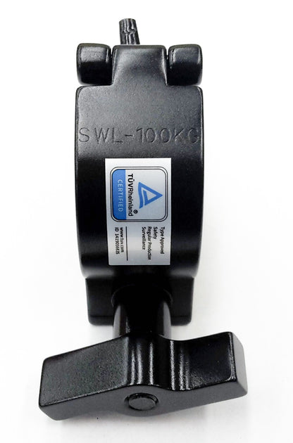 Clamp BLACK - Aluminium coupler suit 50mm truss with wingnut TUV 100kg