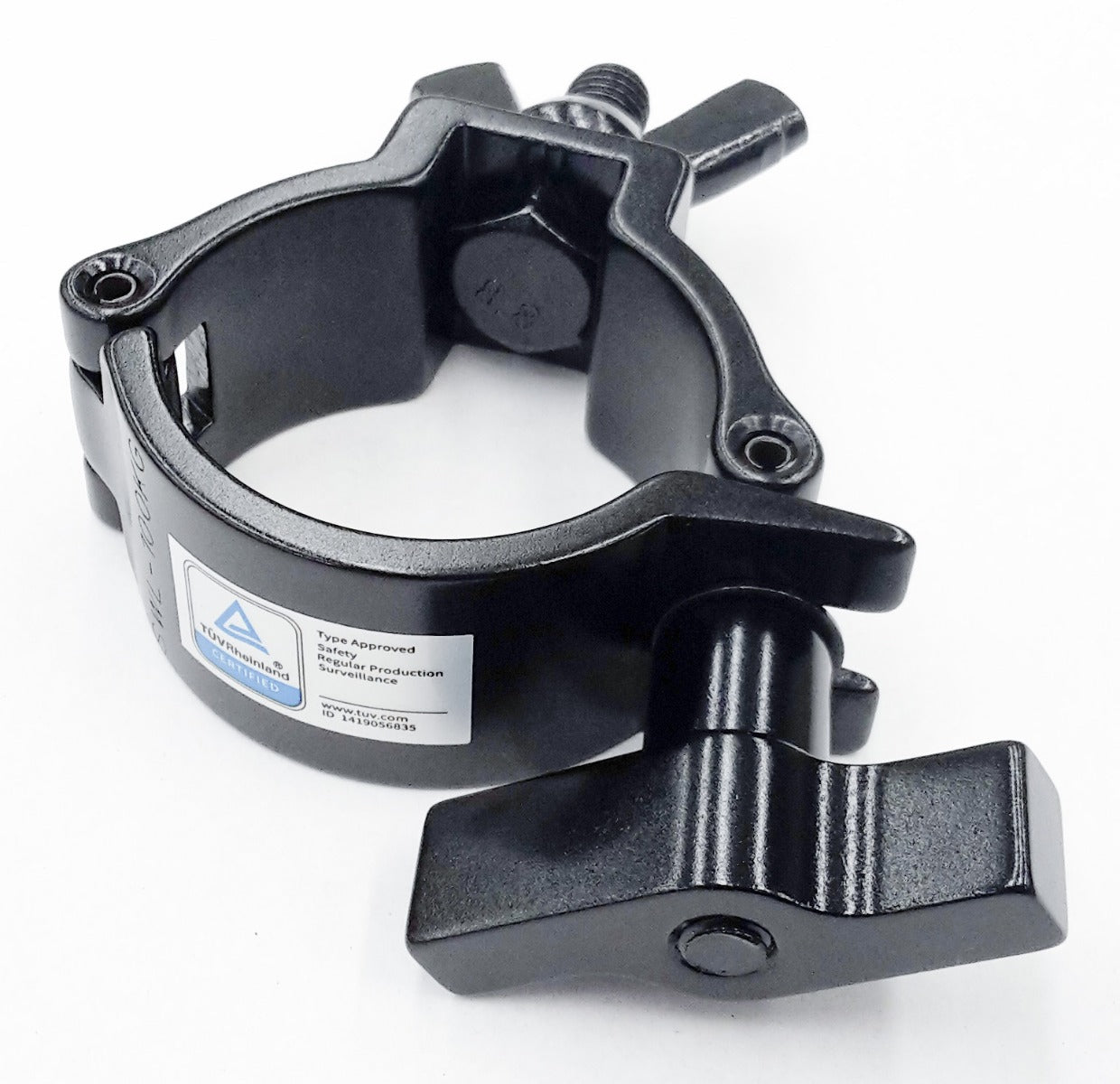 Clamp BLACK - Aluminium coupler suit 50mm truss with wingnut TUV 100kg