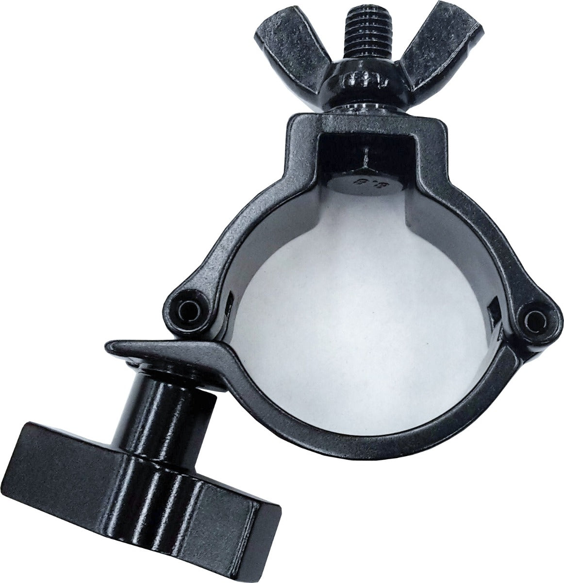 Clamp BLACK - Aluminium coupler suit 50mm truss with wingnut TUV 100kg
