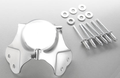 Large Ball Corners Zinc Chrome For Road Flight Case X 8 - HEAVY DUTY 2mm Steel