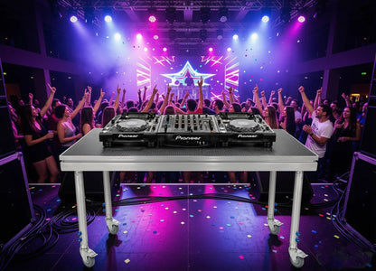 DJ TABLE / Portable stage panel 61cmx 122cm size on castor wheels
