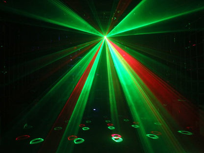 EVENT LIGHTING DERBY3 - 3-in-1 Lighting Effect: Derby, LED Strobe and flood light and RGB Laser