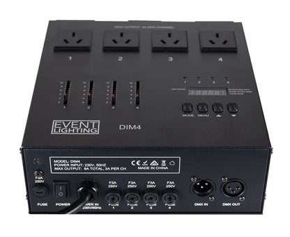 EVENT LIGHTING  DIM4 - 4 channel DMX Dimmer/Switch
