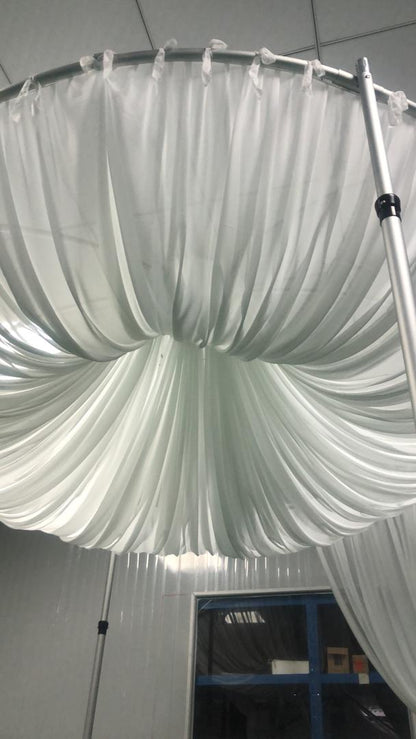 3m in diameter circle for pipe and drape