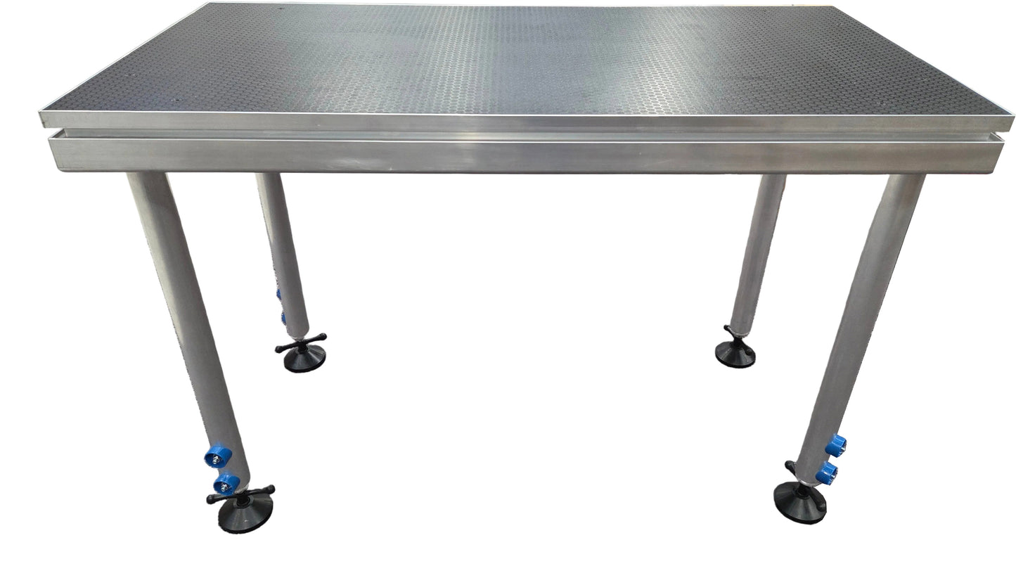 DJ TABLE/ Portable stage panel 61cmx 122cm size, 60cm to 100cm high legs