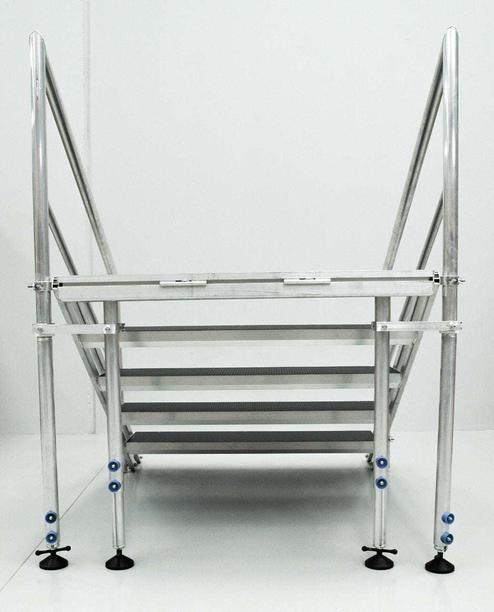 5-step stairs for stage 1000-1200mm high x1220mm wide with handrails