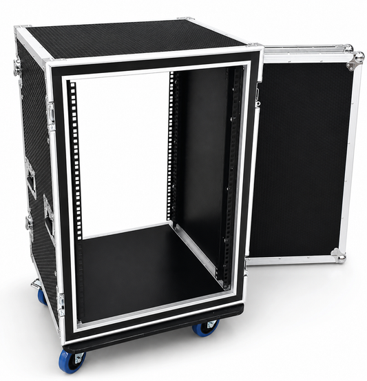 CaseToGo 16RU Spaces 19" rack anti-shock case with castors