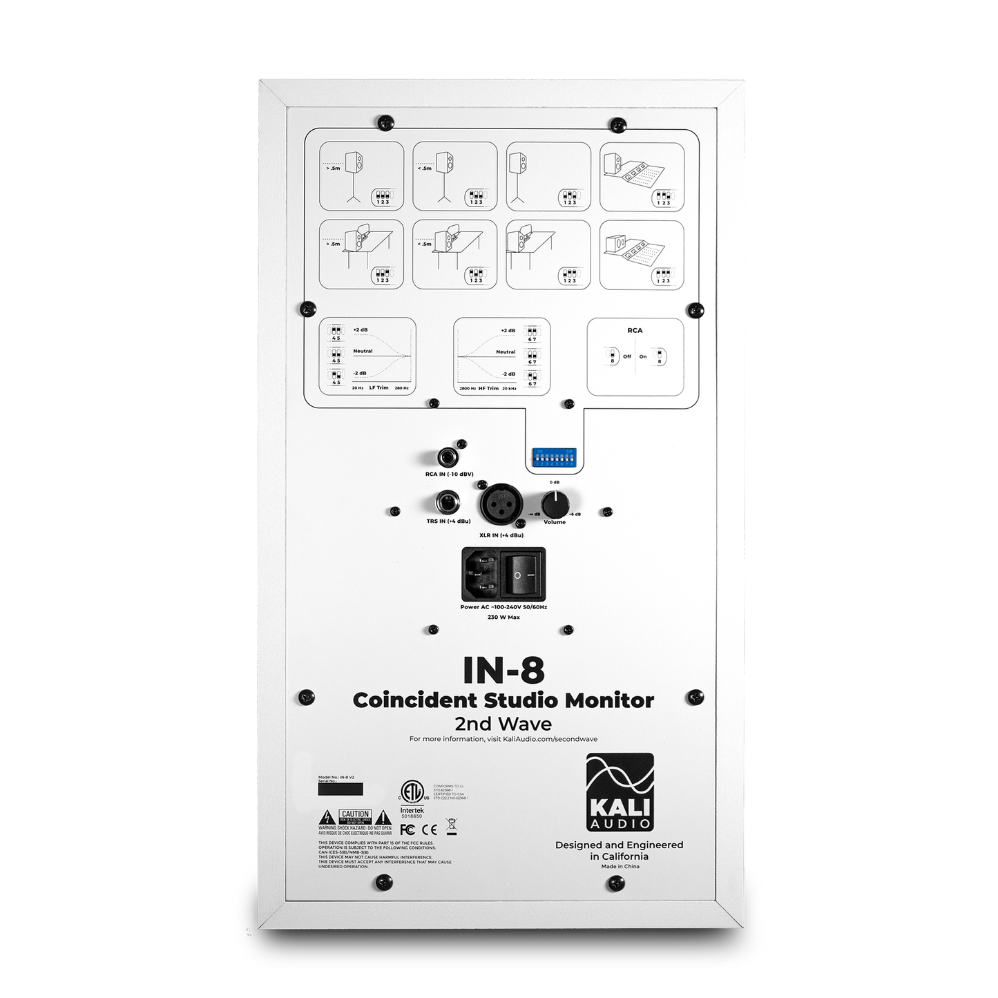 KALI AUDIO IN-8 v2 ACTIVE STUDIO MONITOR -3-WAY WHITE 2nd WAVE (EACH)