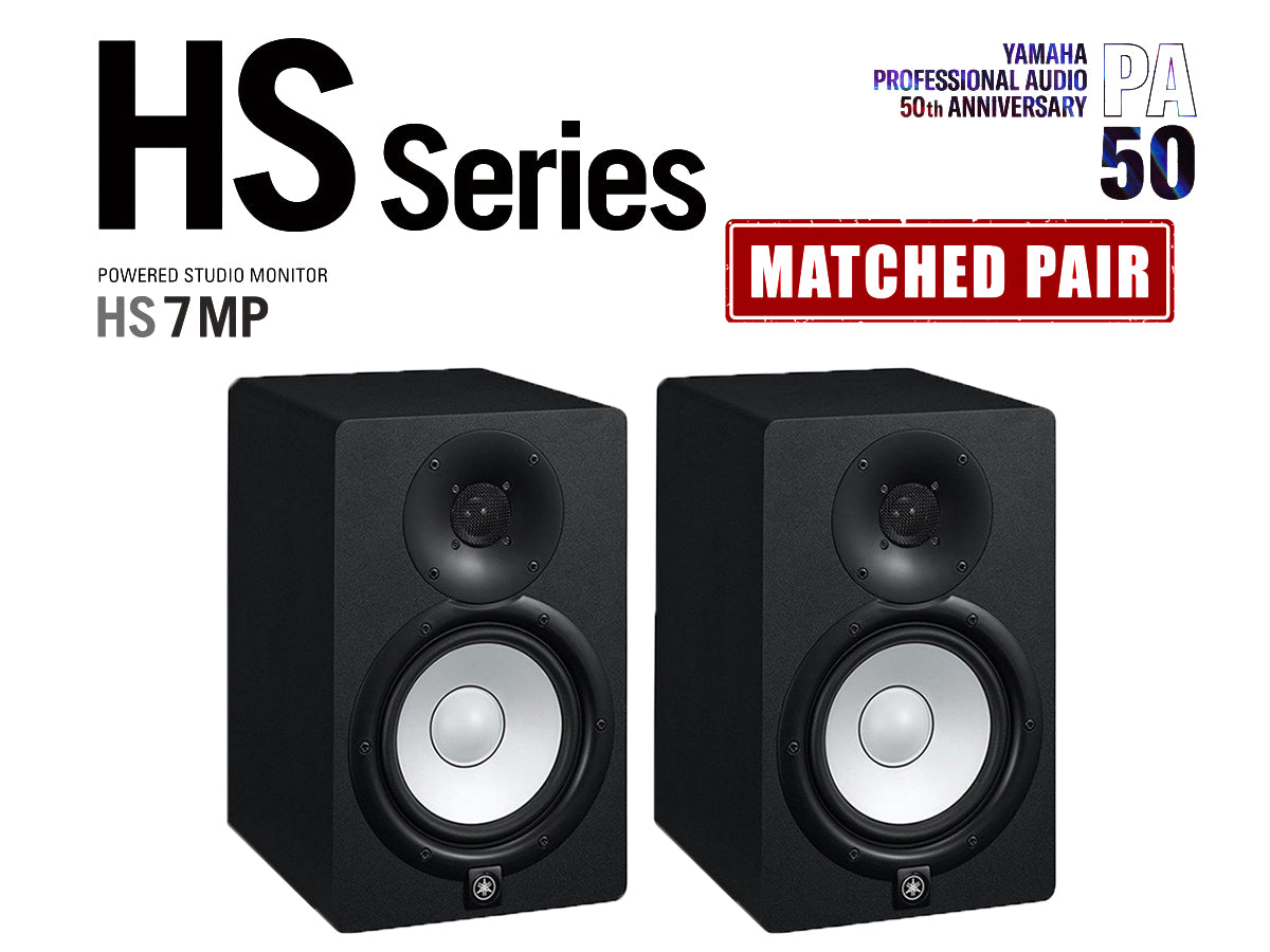 YAMAHA HS7-MP Limited Edition Matched Pair 6.5" ACTIVE STUDIO MONITORS