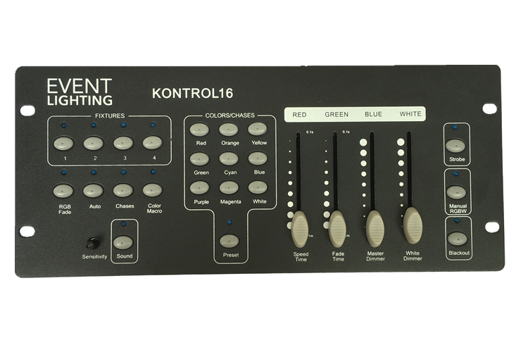 Event Lighting KONTROL16 - 4 x RGBW fixture DMX controller