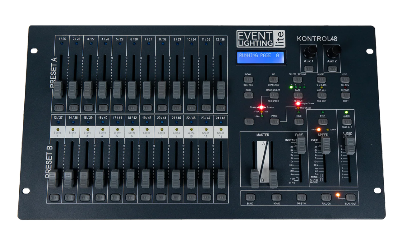 Event Lighting KONTROL48 - 48 Channel DMX controller