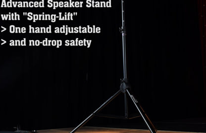 2X SOUNDKING SB309 SPEAKER STAND WITH LIFT ASSITANCE / GAS LIFT WITH CARRY BAG