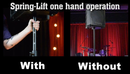 2X SOUNDKING SB309 SPEAKER STAND WITH LIFT ASSITANCE / GAS LIFT WITH CARRY BAG
