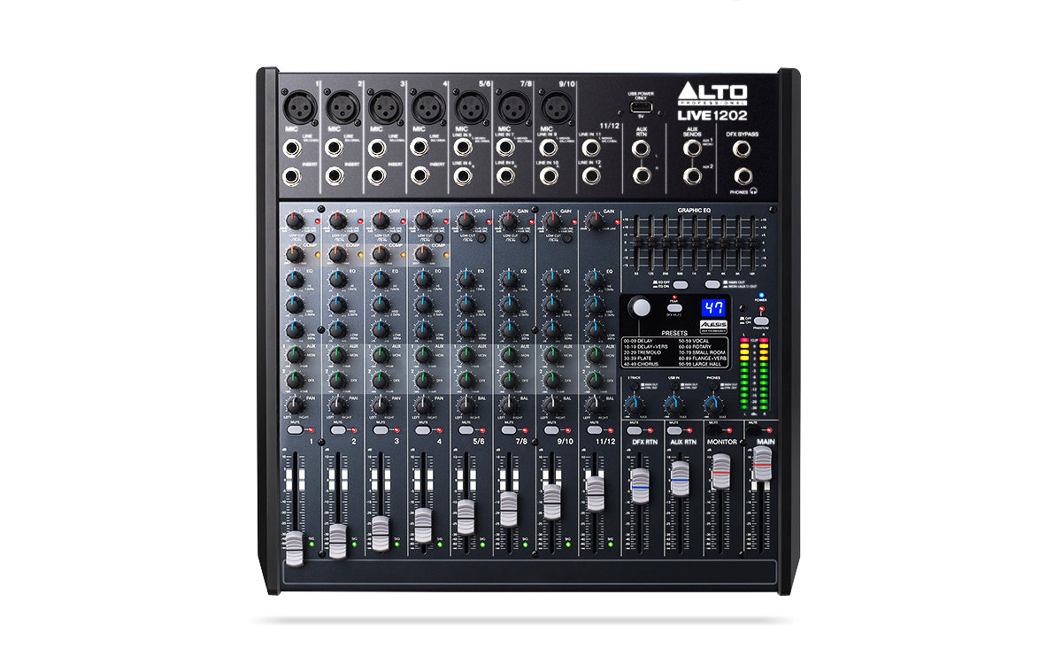 ALTO LIVE 1202 Professional PA Mixer 12-Channel with Digital FX