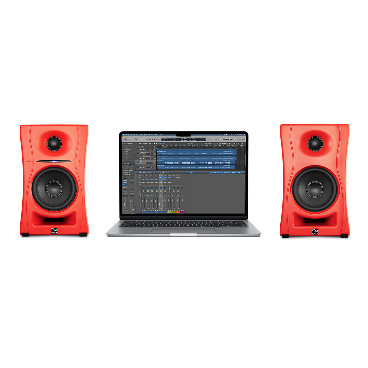 Kali Audio LP-UNF Red 2-Way Studio Monitors 4"+1". Bluetooth Onboard PAIR (Copy)