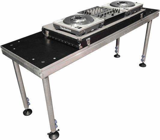 DJ TABLE/ Portable stage panel 61cm x 183cm size, 60cm to 100cm legs