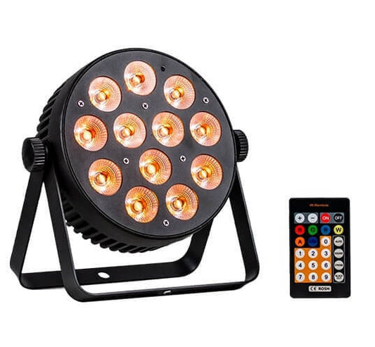 PAR12X12L - 12x 12W LED RGBWAU Parcan with IR Remote