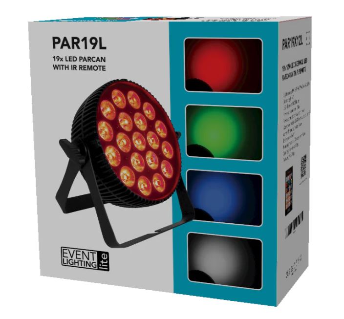 Event Lighting PAR19X12L - Indoor Lite Par with 19 x 12W RGBWAU LEDs