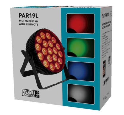 Event Lighting PAR19X12L - Indoor Lite Par with 19 x 12W RGBWAU LEDs