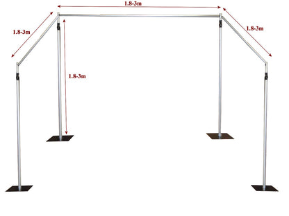 3x3m Aluminium Pipe and Drape support system / Wedding Event backdrop / vocal isolation booth