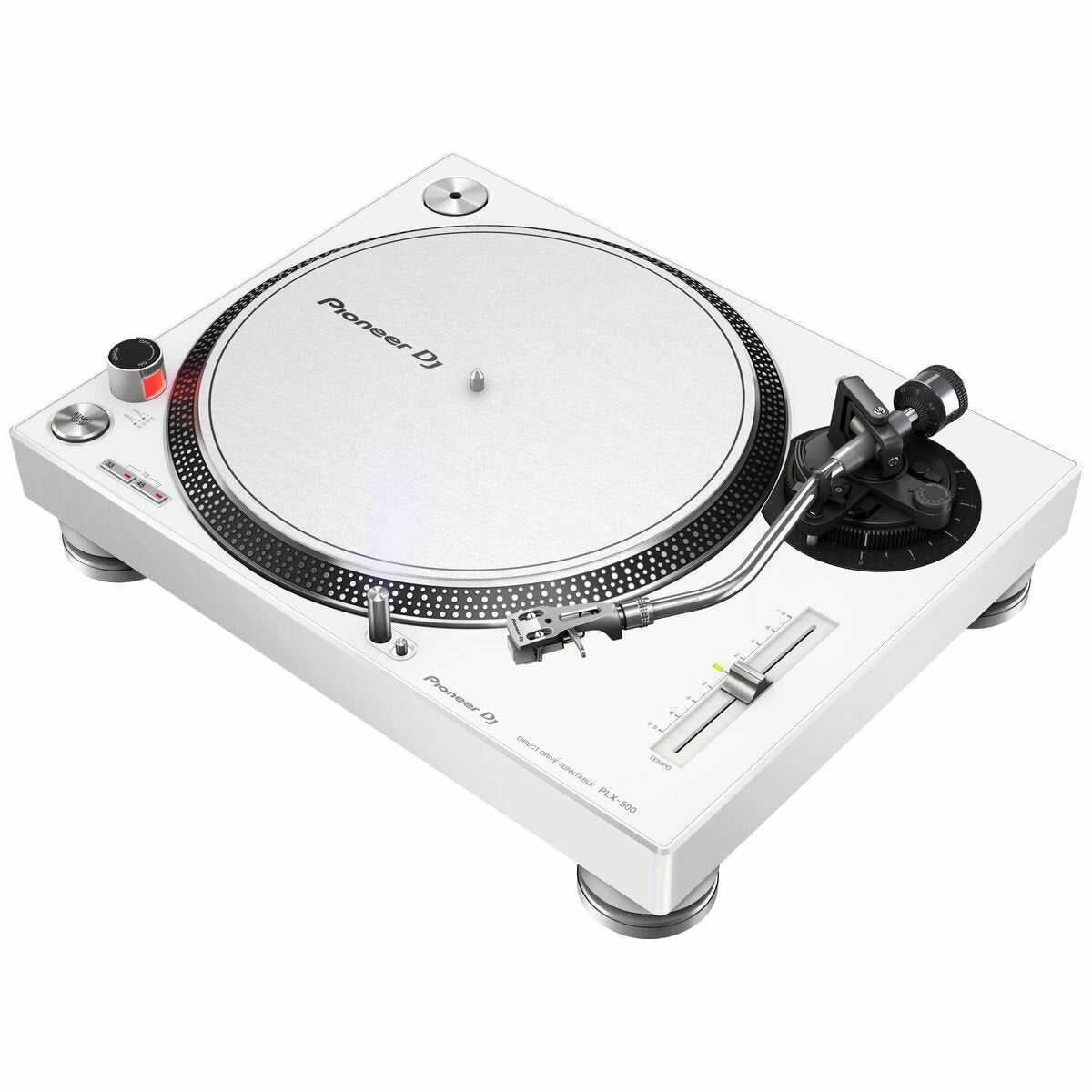 Pioneer PLX-500 Direct Drive Scratch DJ Turntable – WHITE - Includes cartridge