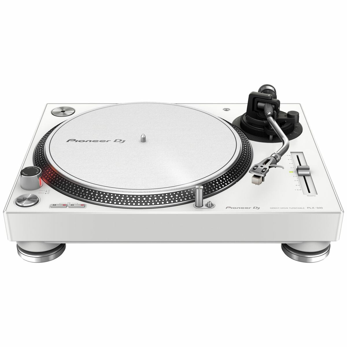 Pioneer PLX-500 Direct Drive Scratch DJ Turntable – WHITE - Includes cartridge