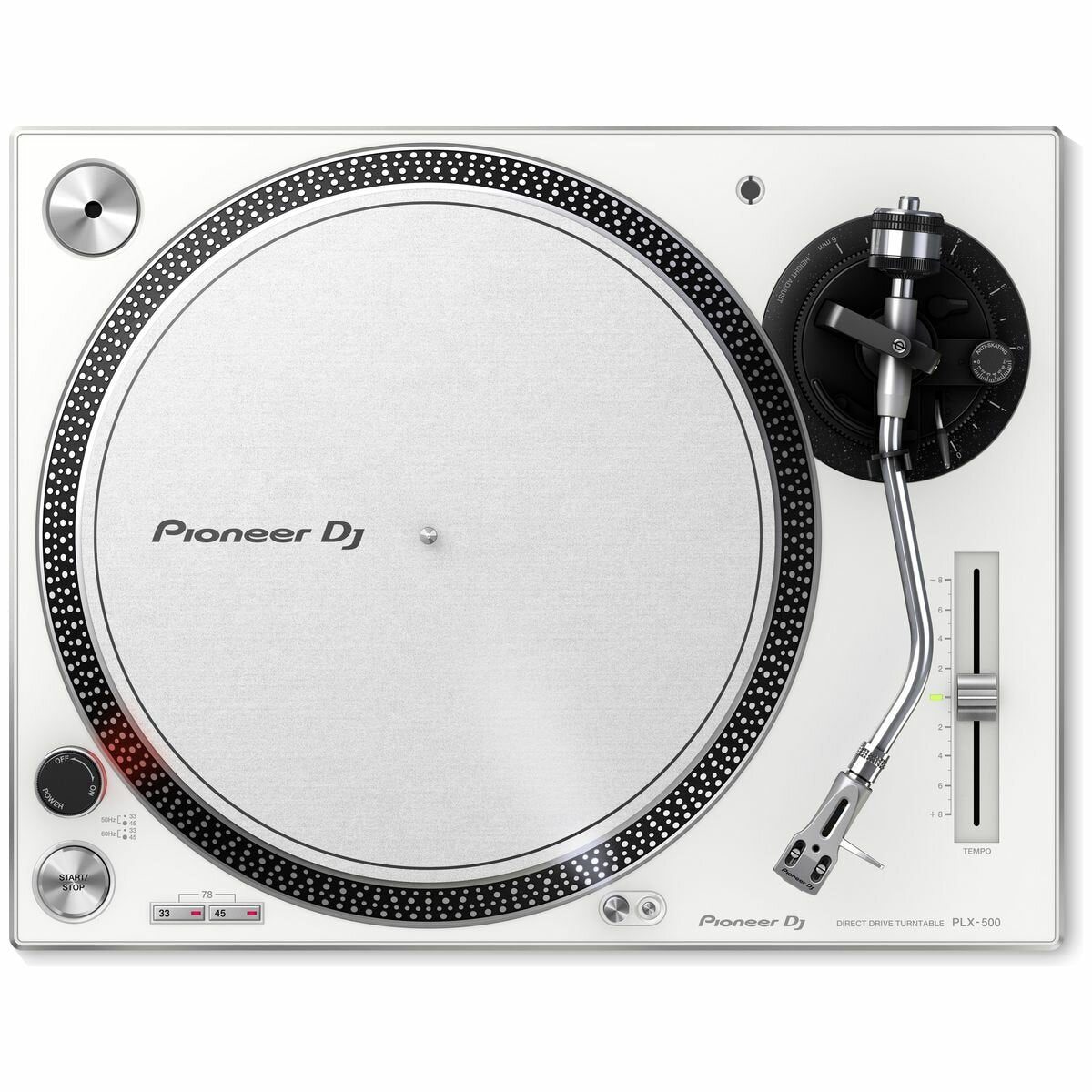 Pioneer PLX-500 Direct Drive Scratch DJ Turntable – WHITE - Includes cartridge