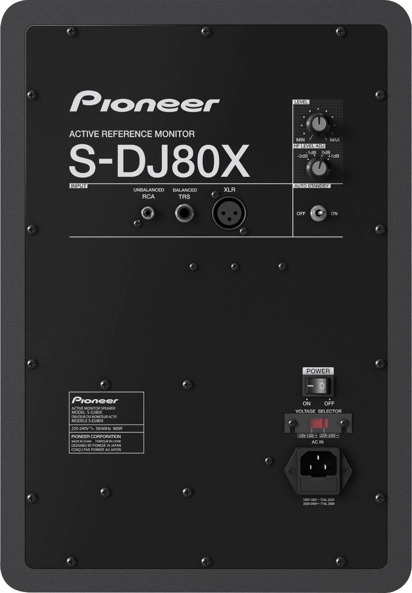 Pioneer S-DJ80X 8” active monitor speakers (PAIR)