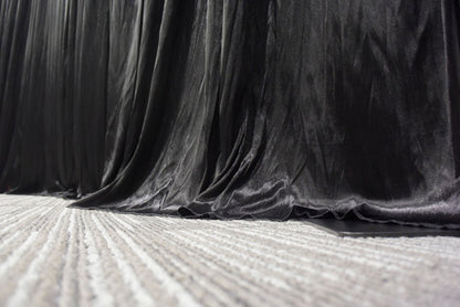 6m drop x 6m wide SILK BLACK drape