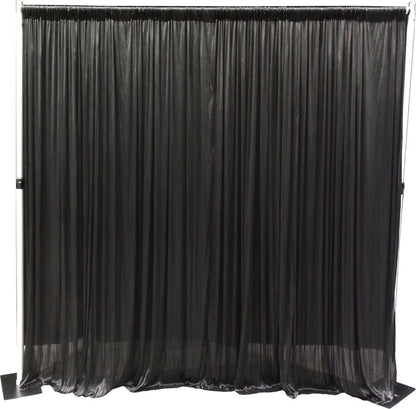 6m drop x 6m wide SILK BLACK drape