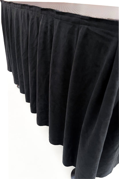 100cm high box pleat stage skirting with Hook & Loop Fastener / price per meter