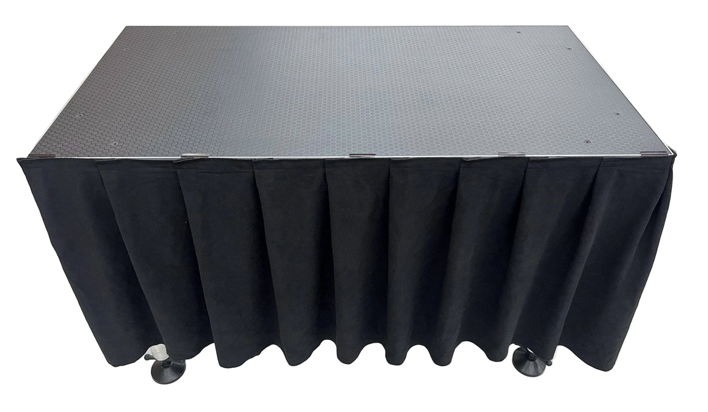 100cm high box pleat stage skirting with Hook & Loop Fastener / price per meter