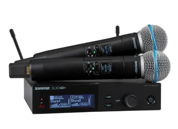 Shure SLXD+ Dual Wireless System with 2 SLXD2/B58 Beta58 Handheld Transmitters