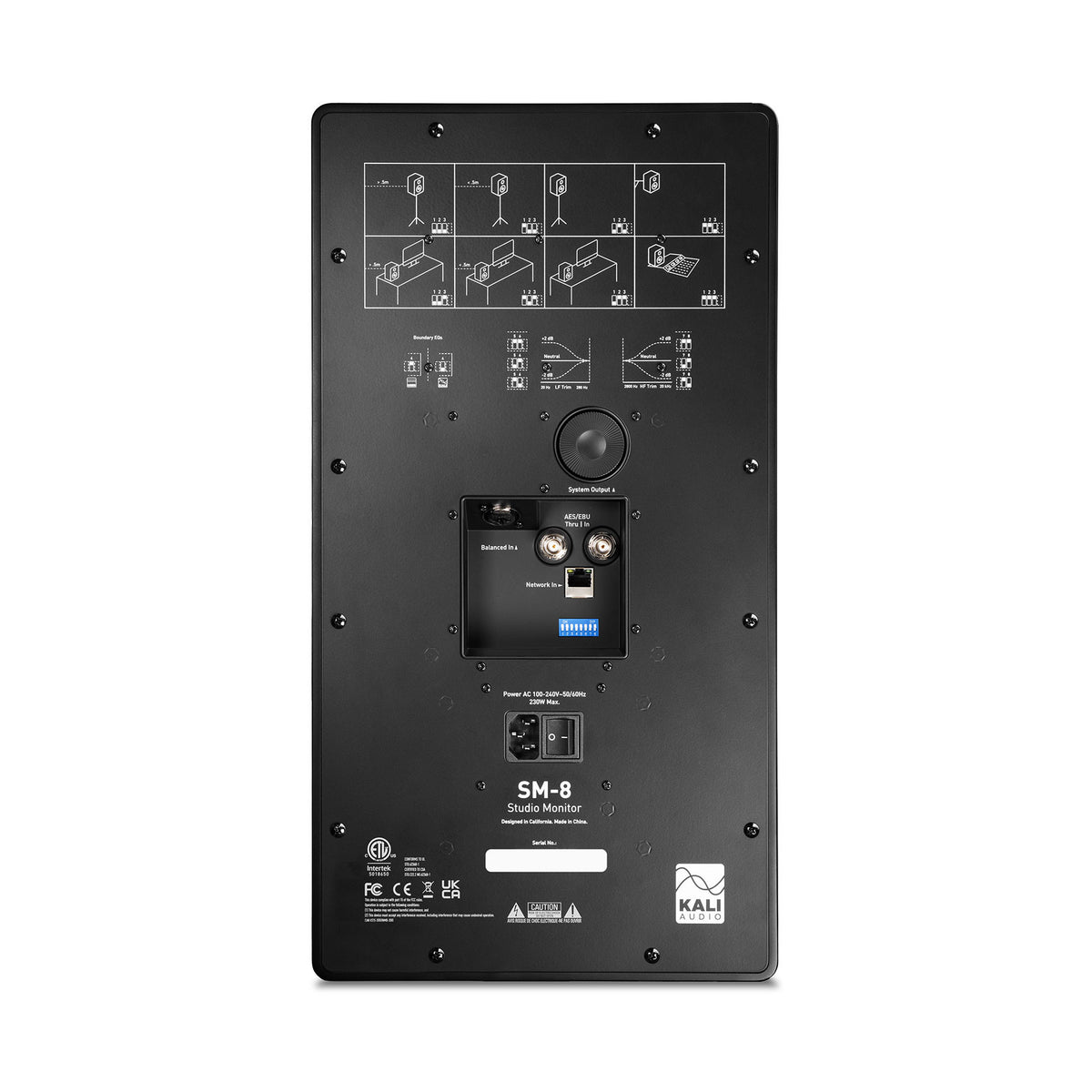 Kali Audio SM-8 - 8 Inch 3-Way Studio Monitor with Network Control