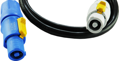 1m PowerCON Neutrik NAC3FCA [blue] to PowerCON  NAC3FCB [grey] Link Cable. 1.5 x 3-core cable