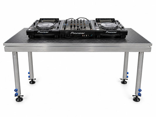 DJ TABLE/ Portable stage panel 61cmx 122cm size, 60cm to 100cm high legs