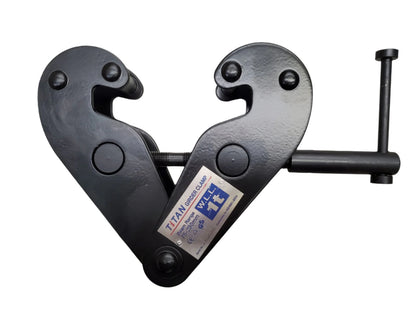 Black girder clamp Titan 1T 1 tonne / I-beam anchor