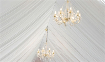 White 4m drop x 5m width velveteen drape - 200GSM