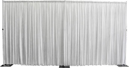 White silk drape 3m drop x 6m wide